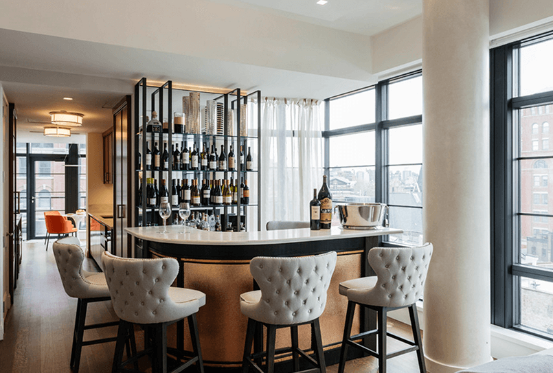 kitchen wine bar design